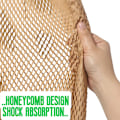 Miniatyrbilde 3 av 5: Brun honeycomb-papiremballasje, 30 cm x 30 m biologisk nedbrytbar papirbobleplast, miljøvennlig brunt pakkepapir for flytting og innpakking