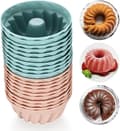 Silikon Julkakformar Återanvändbara Brioche Bakformar Set Om 20