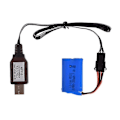 Miniatyrbillede 5 af 5: 7.4v 3.7v X2 Oplader Sm-4p Li-ion Batteri Elektrisk Rc Legetøj Bil Båd Usb Kabel H