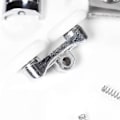 Miniatyrbilde 5 av 5: 4 stk Dusjdørhjul 23mm Dusjdørruller Kraftige Doble Legeringshjul For Både Flate Skyvedører [db] silver