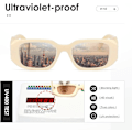 Miniatyrbillede 6 af 6: Rektangulære trendy solbriller