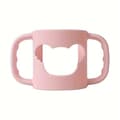 Miniatyrbillede 1 af 6: Silikoneflaskehåndtag med tegneseriedesign - Bløde, elastiske greb til de fleste sutteflasker Pink