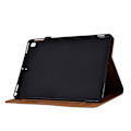 Miniatyrbillede 3 af 5: Beskyttelsesetui til Samsung Galaxy Tab A7 Lite 8,7 tommer T220 / T225, Præget Butterfly Flower Mønster PU Læderetui med Syninger, Brun