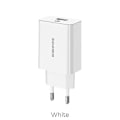 Miniatyrbillede 1 af 5: Borofone BA21A Hongtu enkelt port QC3.0 oplader mobiltelefon universal europæisk standard hurtig opladningshoved