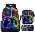 Gaming Controller Rygsæk Sæt, Stor Kapacitet Skoletaske med Skuldertaske & Penalhus, 3 STK Elevsæt**Stil-04 Style-04