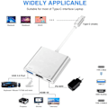 Miniatyrbild 3 av 7: USB C-HDMI-adapter 4K HUB Typ C-adapter