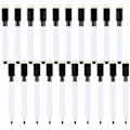 Miniatyrbillede 1 af 5: 20 små whiteboard tusser - sorte whiteboard tusser med viskelæder, fin spids, whiteboard tusser til børn (sort)
