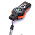 Miniatyrbild 6 av 6: Multifunktionell 7-i-1 Utomhusvisselpipa med LED-Lampa, Termometer och Kompass