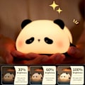 Miniatyrbillede 2 af 5: Natlampe Børn Panda Natlampe Panda Lampe Dæmpbar Timer, Touch Kontrol Silikone Natlampe Baby, USB Genopladelig Sød Panda Lampe