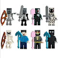 Miniatyrbillede 11 af 11: Mine verden byggeklodser minifigur rustning Steve dukke model omgivende kage ornamenter håndlavede blind box legetøj Iron Golem Set (7 cm)