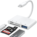 Miniatyrbild 1 av 7: iPhone SD-kortläsare Adapter, [Apple MFi Certifierad] 4-i-1 iPhone USB OTG Adapter in 1