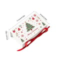 Miniatyrbild 4 av 6: 10 st julklappsförpackningar med band, julgranssnöflinge presentförpackning, förpackningslåda, för små presenter till högtider och bröllop 10pcs Green Reference size chart
