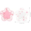 Miniatyrbillede 2 af 5: 4 stk. PVC Sakura-underlag, søde skridsikre Sakura-pladeunderlag, 11,5 cm, bløde Sakura-underlag (2 lyserøde + 2 hvide)