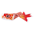 Miniatyrbillede 4 af 5: 70cm Koi Nobori Karpe Vindposer Koinobori Farverig Fisk Flag Hængende Vægdekoration Sort black