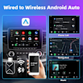 Miniatyrbilde 3 av 8: Trådløs CarPlay & Android Auto Adapter 2025 – Enkel Plug & Play, Rask Tilkobling, Passer iPhone & Android