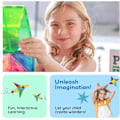 Miniatyrbilde 3 av 5: Fliser 60-delt sett 60 stk Magnetiske byggefliser Klare magnetiske 3D byggeklosser Konstruksjonslekeplater, Kreativitet