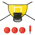 Miniatyrbillede 1 af 5: Basketballkurvbeslag til trampolin, basketballkurvmål til trampolin (FQ)