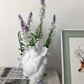 Miniatyrbillede 7 af 9: Hjerteformet blomsterpotte i resin, anatomisk hjerteformet statue, kreativt håndværksornament til hjemmet, stue, balkon dekoration, hvid