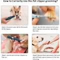 Miniatyrbilde 3 av 7: Profesjonelt trimmesett for kjæledyr, hunder og katter, trådløst, med saks og klipper – Hundeklippere for hundepoter