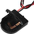 Miniatyrbilde 5 av 5: 10 stk. CR2032 Batteriholder 1x 3V Knappcelle Batteriholder Kasse med Ledning ON-OFF Bryter (Svart)