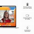 Miniatyrbillede 3 af 4: Apple - 15,3" MacBook Air M2 (2023) - RAM 8GB - Lager 256GB - Sølv - AZERTY (2023) - Refurbished - Fremragende stand - Grade A+