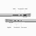 Miniatyrbillede 3 af 4: Apple - 14" - MacBook Pro M3 Pro (2023) - RAM 18Go - Opbevaring 512Go - Sølv - Azerty (2023) - Repareret - Acceptabel stand - Refurbished Grade C
