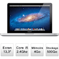 Pikkukuva 1 / 5: Apple MacBook Pro 13" (MD313F/A) Intel Core i5, 2,4 GHz - 4096 Mt muistia - 500 Gt tallennustilaa - Intel HD Graphics - Mac OSX Lion 10.7 - Refurbish