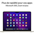 Miniatyrbild 2 av 4: Apple - 13,6" MacBook Air M2 - 8 GB RAM - 256 GB lagring - Stellar Light - AZERTY - Renoverad - Bra skick - Refurbished Grade C - Swedish keyboard