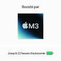 Pikkukuva 3 / 6: Apple - 14" - MacBook Pro M3 (2023) - RAM 8Go - Tallennus 512Go - Kivimusta - Azerty - Uudelleenperustettu - Erinomainen kunto - Refurbished Grade A+