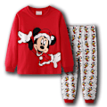 Miniatyrbild 1 av 3: Barn Pojkar Flickor Musse Pigg Pyjamas Set Sovkläder Långärmad T-shirt & Byxor #5 100cm