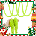 Miniatyrbillede 2 af 5: Juletræstæppe Kunstpels Bånd Tape Toppe Fluffy Trim Glædelig Jul Indretning 5cm*2m