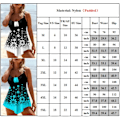 Miniatyrbild 2 av 2: Kvinnors tryckta baddräkt bikinis set baddräkt plus size badkläder orange 4XL