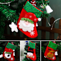 Miniatyrbild 2 av 5: God Jul Älgstrumpa Julgran Dekoration Väska Säck Sock Present Reindeer Socks
