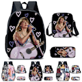 Pikkukuva 2 / 5: 3 kpl/setti Taylor Swift -designreppu koululaukku olkalaukku matkareppu käsilaukku setit A