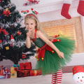 Miniatyrbild 3 av 7: Flickor Prinsessklänning Hårband Strumpor Jul Nyår Kostym 2XL