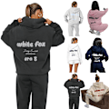 Miniatyrbild 2 av 5: Dam Mode Vinter Träningsdräkt Sport Hoodie Långbyxor Casual Outfit 2 Delar/Set Sportkläder Dark blue S