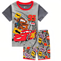 Miniatyrbild 1 av 3: Bilar Barn Pojkar Pyjamas Kortärmad T-shirt Shorts Pyjamas Sovkläder Outfit 2-7 År #5 110cm