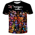 Miniatyrbild 1 av 5: Barn Pojkar Five Nights at Freddy's Tryckt T-shirt Blus Besättning Hals Tee Toppar A 140cm