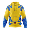 Miniatyrbillede 1 af 3: Halloween Voksen Mænd og Kvinder Hættetrøje Cosplay Kostume Gul Rød Sort Langærmet Sweatshirt Hverdag Yellow 3XL