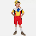 Pikkukuva 5 / 5: Lasten Pinocchio-asu Karnevaalijuhliin Esitysasut Lasten Hauska Sirkus Pukeutuminen 3-14 vuotta M