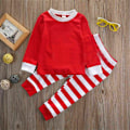 Miniatyrbild 1 av 5: Jul Jul Familj Matchande Randiga Vuxna Barn Pyjamas Set Sovkläder Nattkläder White Striped, Kid 7-8Years
