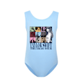 Miniatyrbild 1 av 5: Taylor Swift Print Badkläder Barn Flicka En-delad Bikini Baddräkt Simdräkt 7-14 År Light Blue 130cm