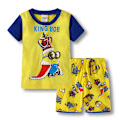Miniatyrbild 1 av 3: Barn Pojkar Flickor Minions Nattkläder Pyjamas Kortärmad T-shirt Shorts Set PJ's #1 100cm