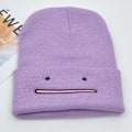 Pikkukuva 1 / 3: Sarjakuvatyylinen pipo Unisex Talvi Lämmin Miehet Naiset Lapset Neulottu Laskettelupipo Light Purple