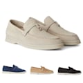 Miniatyrbild 8 av 9: LORO PIANA Summer Charms Walk Mockasiner i mocka Skin 41