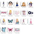 Miniatyrbillede 2 af 3: 18 stk. Pop Sanger Taylor Swift Broderede Mærker Tøj DIY Sy På Reparationsmærke Applikation 18PCS