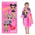 Miniatyrbild 2 av 2: Barn Pojkar Flickor Cartoon Badhandduk Strand Snabbtorkande Poncho Badrock Mikrofiber #5 60*120cm