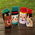 Miniatyrbild 4 av 5: Vuxna Julstrumpor Bomull Mysiga Roliga Jul Vinter Varma Santa Claus 1 Pair