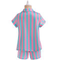 Miniatyrbild 2 av 6: Barn Pojke Barbie Ken Strandkläder Randiga Skjortor Shorts Byxor Set 110cm