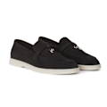 Miniatyrbild 1 av 9: LORO PIANA Summer Charms Walk Mockasiner i mocka Black 41